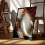 affiche carte zurich vintage encadre.webp