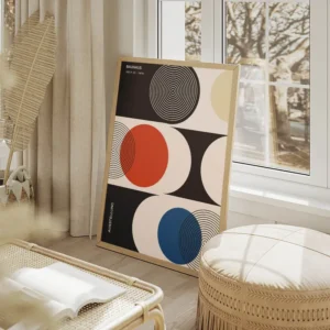 poster abstrait bauhaus 1919 salon beige.webp