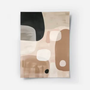 poster abstrait beige et noir.webp
