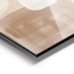 poster abstrait beige et noir aluminium.webp