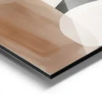 poster abstrait beige et tonalites neutres aluminium.webp