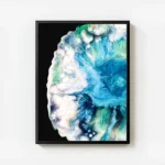 poster abstrait bleu et vert avec cadre.webp
