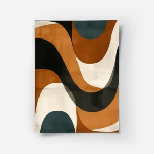poster abstrait formes marrons et blanches.webp