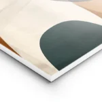 poster abstrait formes marrons et blanches lightpanel.webp