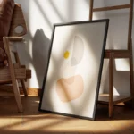 poster abstrait formes organiques terreuses encadre.webp