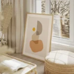 poster abstrait formes organiques terreuses salon beige.webp