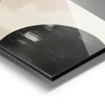 poster abstrait geometrique noir et blanc aluminium.webp