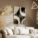 poster abstrait geometrique noir et blanc salon.webp