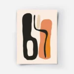 poster abstrait minimaliste noir et corail.webp