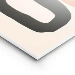 poster abstrait minimaliste noir et corail lightpanel.webp
