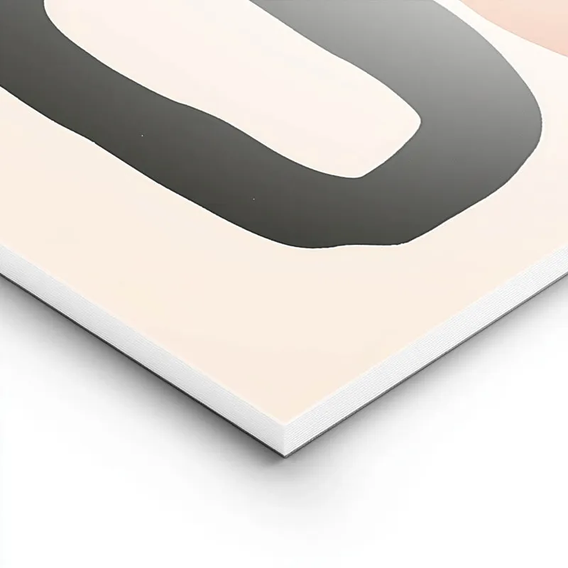 poster abstrait minimaliste noir et corail lightpanel.webp