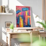 poster abstrait multicolore bureau.webp