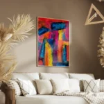 poster abstrait multicolore salon.webp