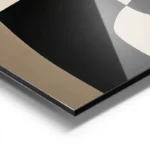 poster abstrait noir et blanc aluminium.webp
