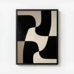 poster abstrait noir et blanc avec cadre.webp