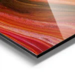 poster abstrait rouge aluminium.webp