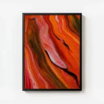 poster abstrait rouge avec cadre.webp