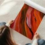 poster abstrait rouge en rouleau.webp