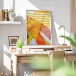poster abstrait rouge jaune blanc bureau.webp