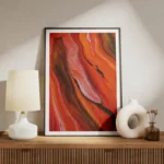 poster abstrait rouge meuble.webp