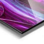poster abstrait violet et blanc aluminium.webp