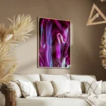 poster abstrait violet et blanc salon.webp