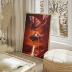 poster antelope canyon lumineux salon beige.webp