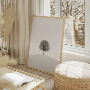poster arbre d hiver salon beige.webp