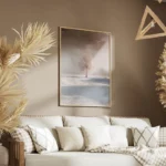 poster arbre isole en hiver salon.webp