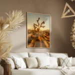 poster arbre joshua au coucher de soleil salon.webp
