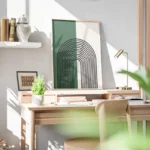 poster arc en lignes noires bureau.webp