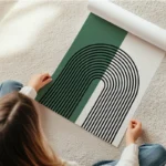 poster arc en lignes noires en rouleau.webp