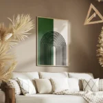 poster arc en lignes noires salon.webp