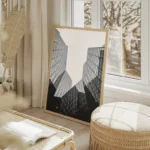 poster architecture moderne en hauteur salon beige.webp