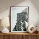 poster architecture moderne verre et metal meuble.webp