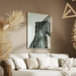 poster architecture moderne verre et metal salon.webp