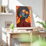 poster art abstrait retro bureau.webp