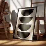 poster art bauhaus noir encadre.webp