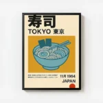 poster art tokyo sushi avec cadre.webp