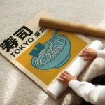 poster art tokyo sushi enroule.webp