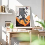 poster astronaute cosmique bureau.webp