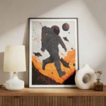 poster astronaute cosmique meuble.webp