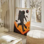 poster astronaute cosmique salon beige.webp