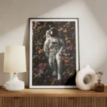 poster astronaute fleuri meuble.webp