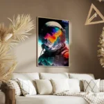 poster astronaute paysage colore salon.webp