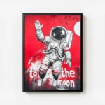 poster astronaute to the moon avec cadre.webp