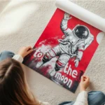 poster astronaute to the moon en rouleau.webp