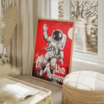 poster astronaute to the moon salon beige.webp