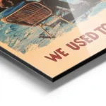 poster astronautes regardant la terre aluminium.webp