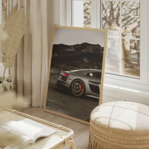 poster audi r8 desert salon beige.webp
